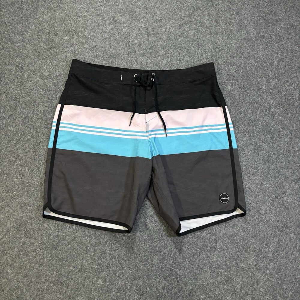 O'Neill Board Shorts Mens Size 36 Striped Swim Trunks